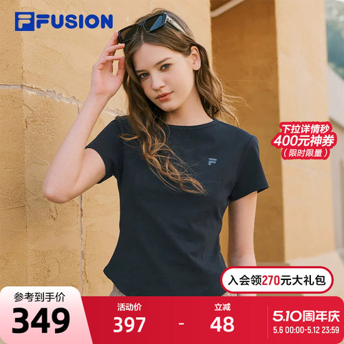 FILAFUSION斐乐潮牌针织短袖衫