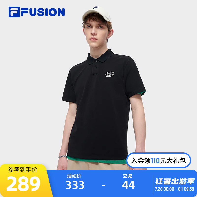FILAFUSION斐乐男子短袖POLO
