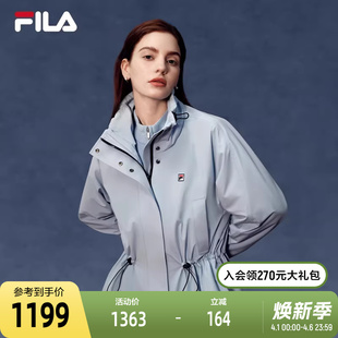 时尚 休闲宽松收腰保暖立领外套 斐乐官方女士棉服2026春新款 FILA