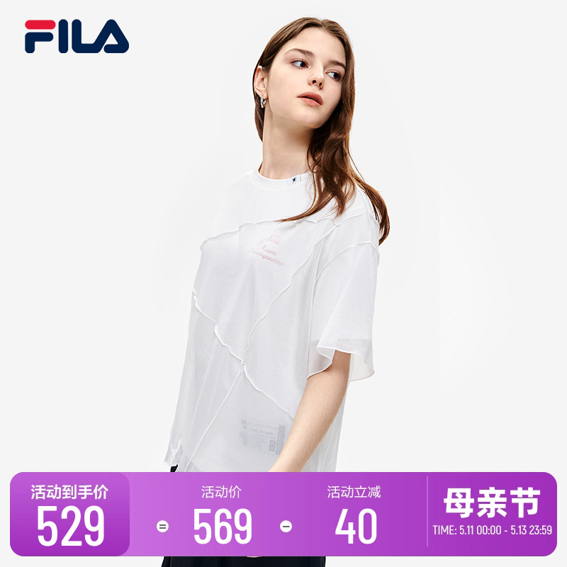 FILA x MIHARA斐乐女子短袖T恤时尚休闲宽松半袖上衣运动短T女-封面