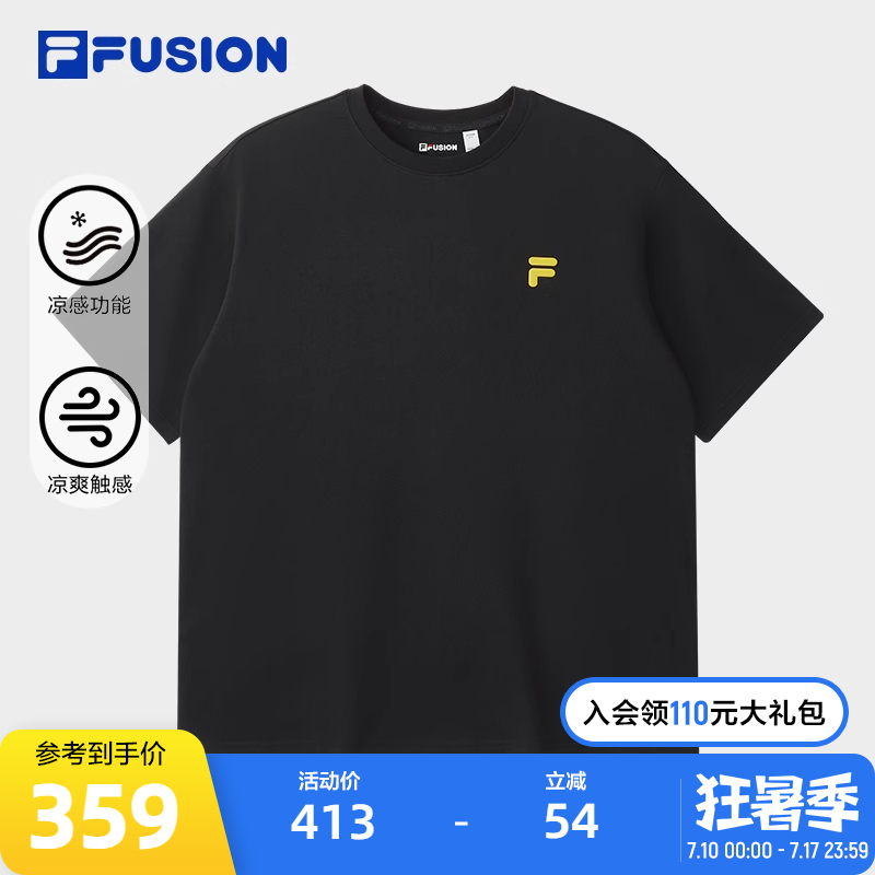 FILAFUSION斐乐中性针织短袖衫