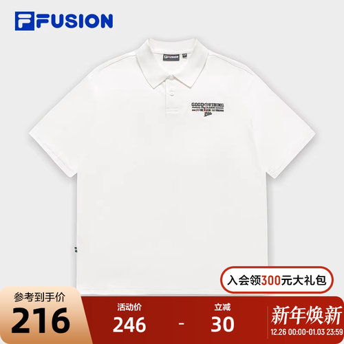 FILAFUSION斐乐针织短袖POLO衫