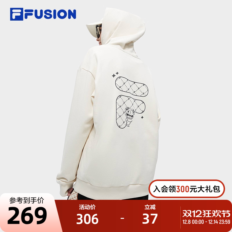 FILAFUSION斐乐情侣连帽卫衣