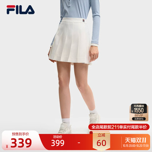 FILA 斐乐官方女士梭织裙冬季新款时尚休闲半身裙短裙百褶裙