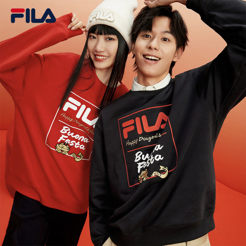 FILA斐乐情侣套头卫衣男女