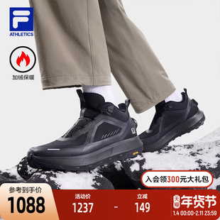 FILA 斐乐官方男鞋户外鞋2025冬新款探险家3中帮加绒跑步鞋运动鞋
