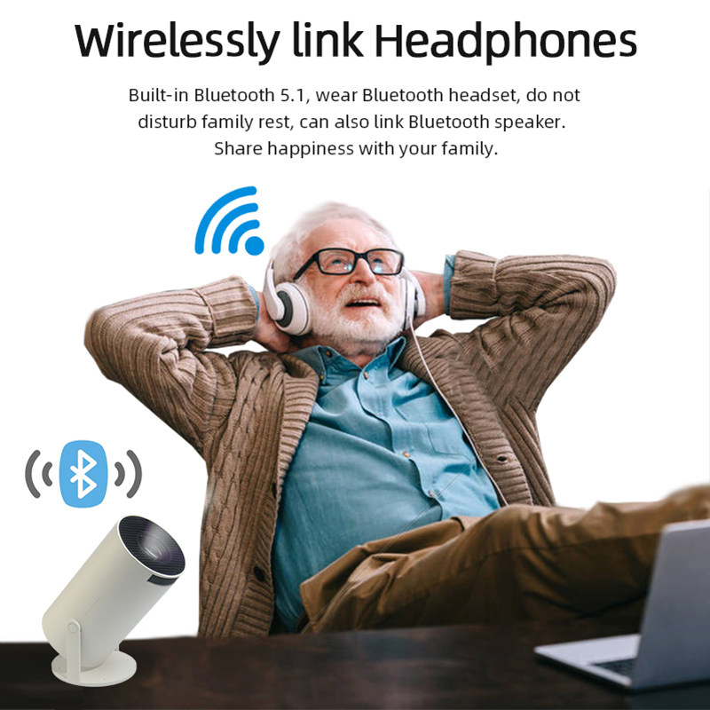 HY300 720P MINI PROJECTOR 안드로이드 11 HOME CINEMA THEATER LED