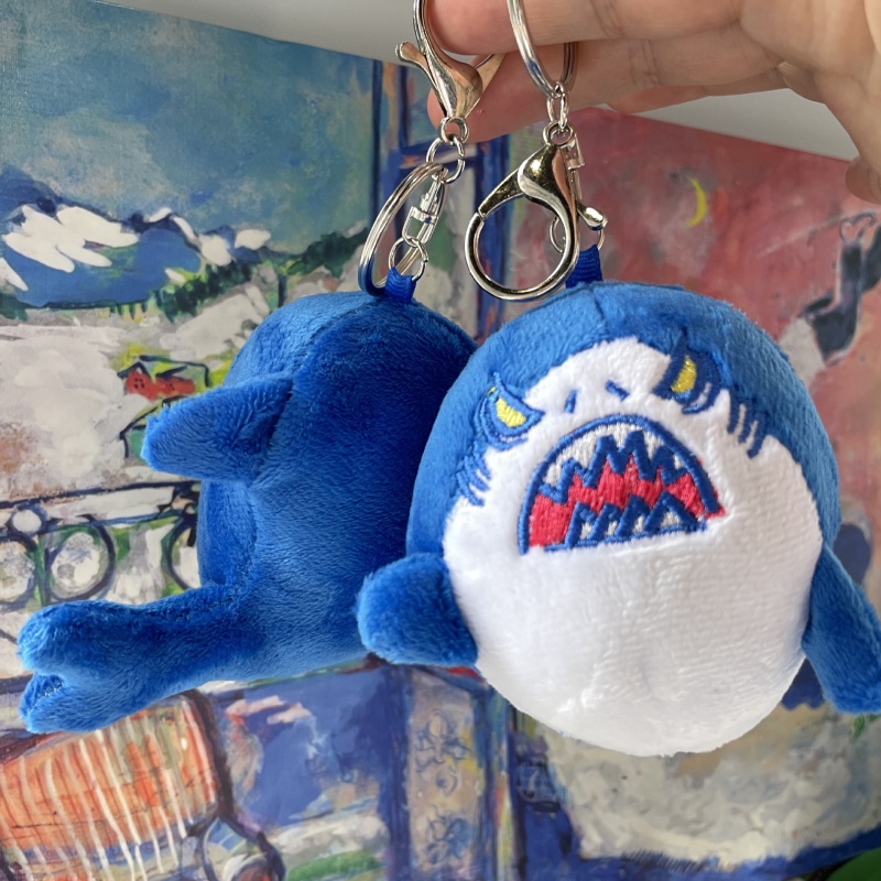 愤怒的鲨鱼挂件情侣钥匙扣包包挂件情人节WE25
