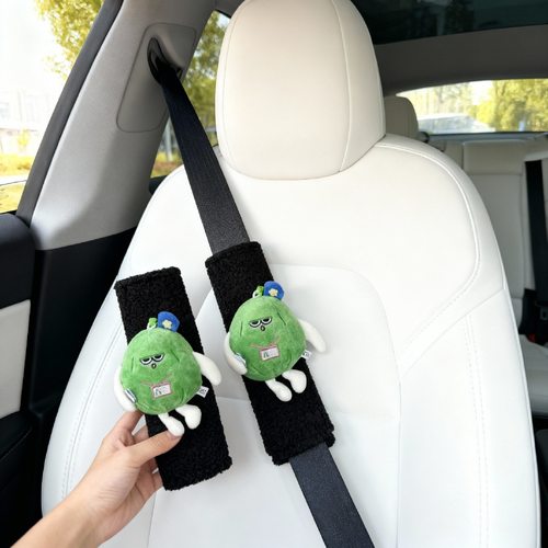 创意安全带毛绒套可爱蔬菜乐队系列公仔娃娃车载装饰玩偶护肩批发