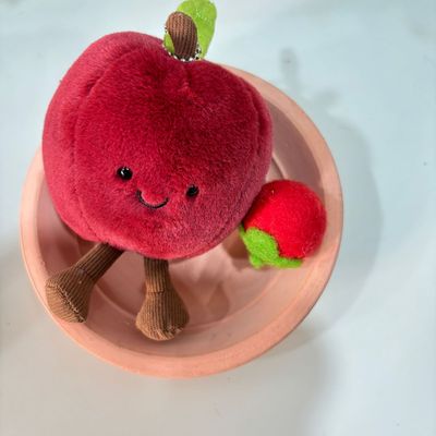 可爱趣味水果红苹果毛绒玩具包挂件圣诞节平安夜电玩城抓娃机