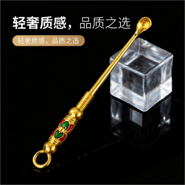 合金挖耳勺掏耳勺钥匙扣挂件吊坠清洁采耳工具螺旋麻花大圈掏滴油