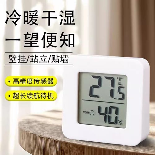 高精准电子室内温湿度计迷你婴儿房温度表壁挂式干湿显示检测仪器