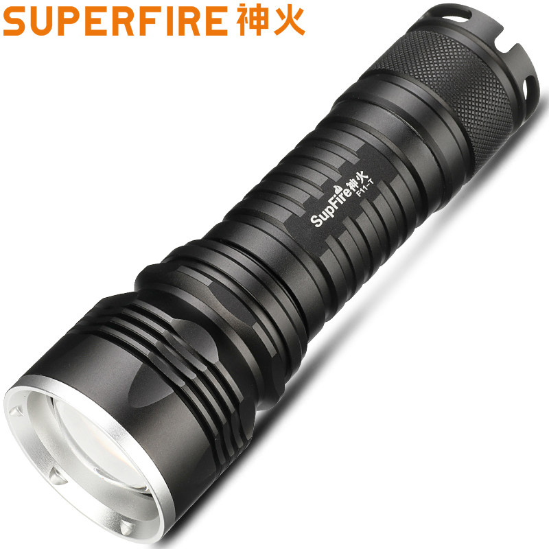 神火F11-T强光手电筒超亮远射户外26650变焦耐用便携充电电筒