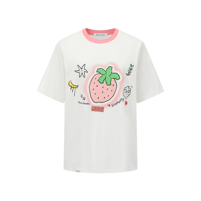 AlexiaSandra荧光草莓短袖T恤