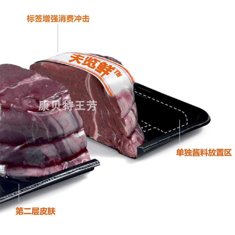 自动贴膜机 工业真空机械 3D食品真空贴体包装设备生产线效率高
