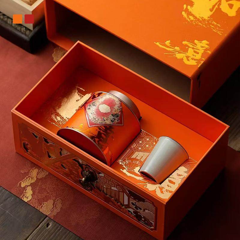 春节茶叶包装盒野生滇红茶正山小种金骏眉茶叶罐空礼品盒带杯定制,包装,茶叶包装,淘宝优惠券,粉丝福利购,淘宝优惠卷