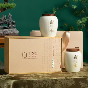 新款高档安吉白茶包装盒空礼盒天目湖奶白茶礼盒装空盒陶瓷茶叶罐