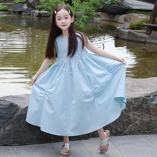 海边度假女童连衣裙夏季纯棉