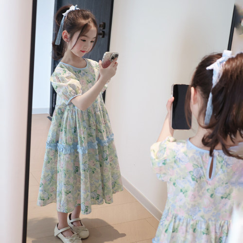 女童夏装连衣裙甜美韩版短袖裙子