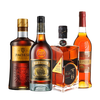 张裕珍藏五星套装4瓶白兰地