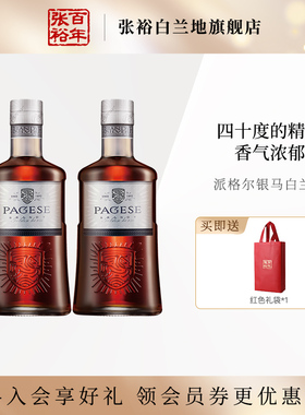 【张裕官方】张裕派格尔银马白兰地500ml*2洋酒双支装旗舰店