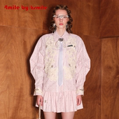 条纹重工盘绳蕾丝钉珠衬衫 套装 KSMILE 周深同款 4MILE