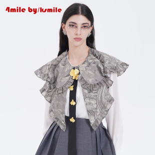 4MILE KSMILE 喷绘印花大翻领衬衫 上衣 凉感法式 25春夏新品