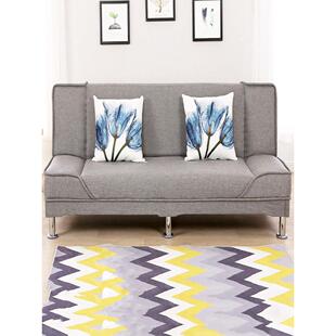 简易布艺沙发小公寓客厅出租公寓单人午休多功能折叠式沙发床两用