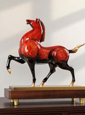 马到成功铜马摆件老板领导办公室书柜装饰工艺礼品摆饰公司乔迁开