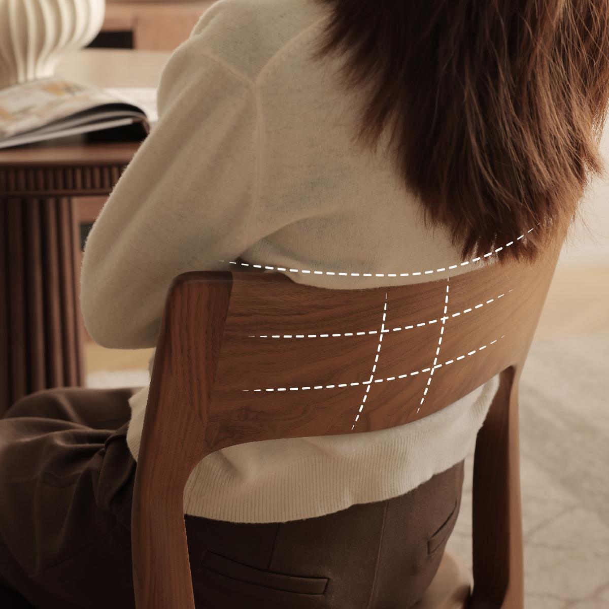 北美黑胡桃木餐椅家用椅子餐桌椅北欧全实木现代简约靠背椅餐厅椅