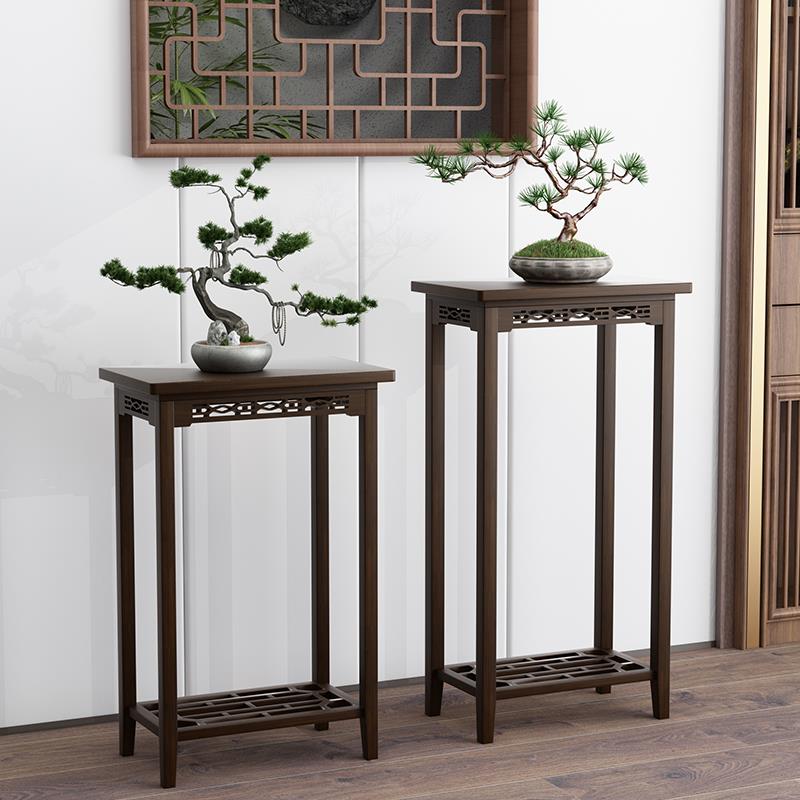 客厅花架置物架落地式阳台多层绿萝花盆架实木室内飘窗台多肉花台