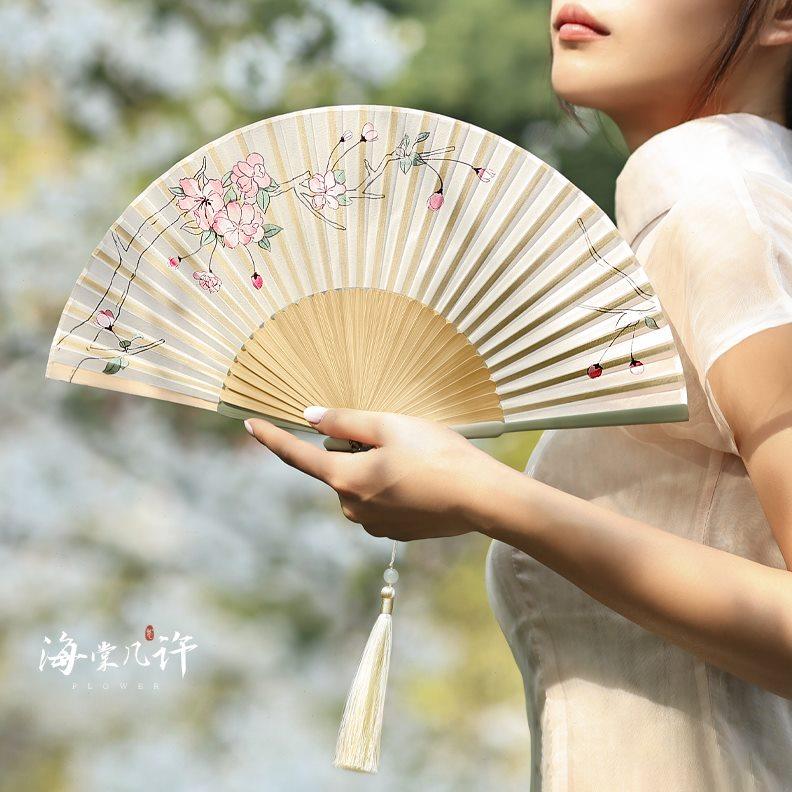 扇子古风折扇中国风马面裙新中式折扇舞蹈专用国风夏季日常女竹扇