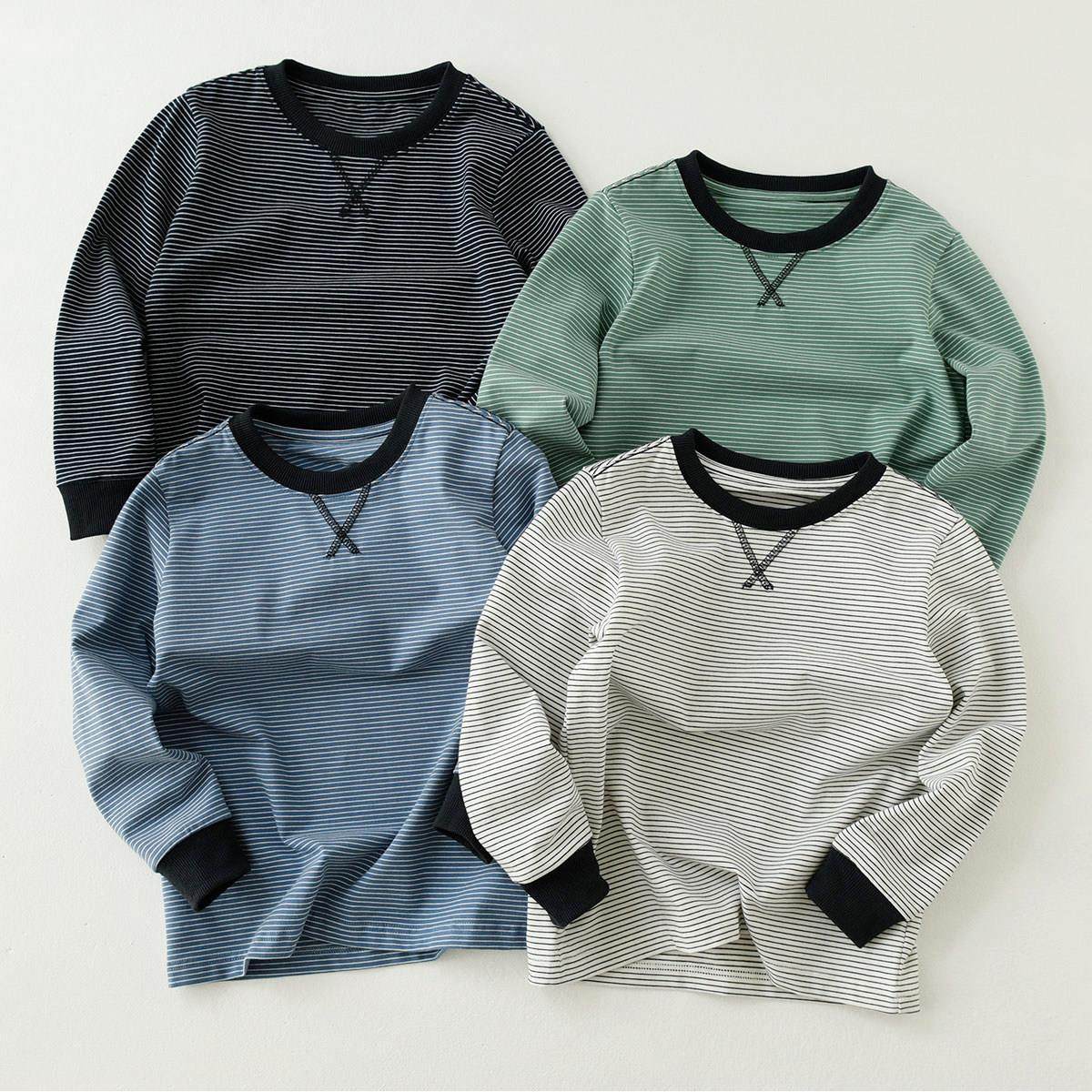 儿童条纹长袖T恤 柔棉 男童女童圆领打底衫 中大童 春秋款童装,童装/婴儿装/亲子装,T恤,淘宝优惠券,粉丝福利购,淘宝优惠卷