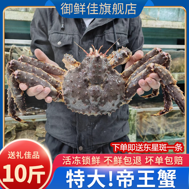 帝王蟹鲜活海鲜水产0斤特大皇帝蟹长脚蟹冷冻蜘蛛螃蟹年货大礼包