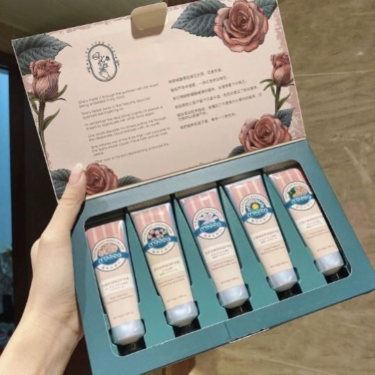 护手霜礼盒装5支套装保湿补水小苍兰滋润婚礼店庆伴手礼送女朋友