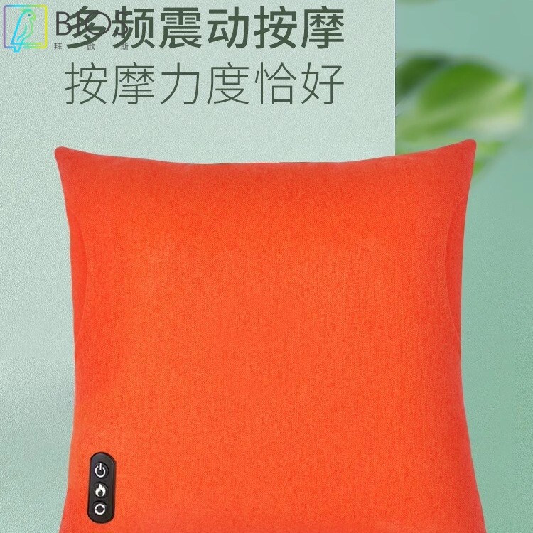 4S店同款活力按摩枕车载家用办公无线充电腰部腿部按摩加热多功能