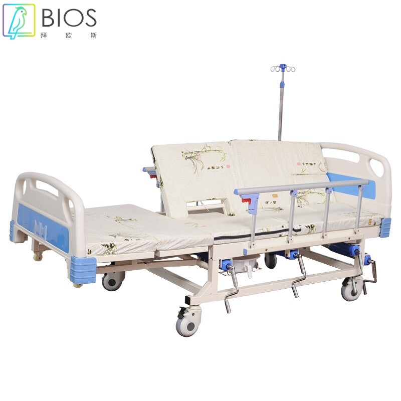 厂家直销护理床养老院家用多功能卧床便孔瘫痪病人医疗手摇翻身床