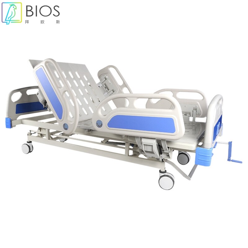 手摇三功能护理床整体升降床起背抬腿家用手电动病床全自动康复床