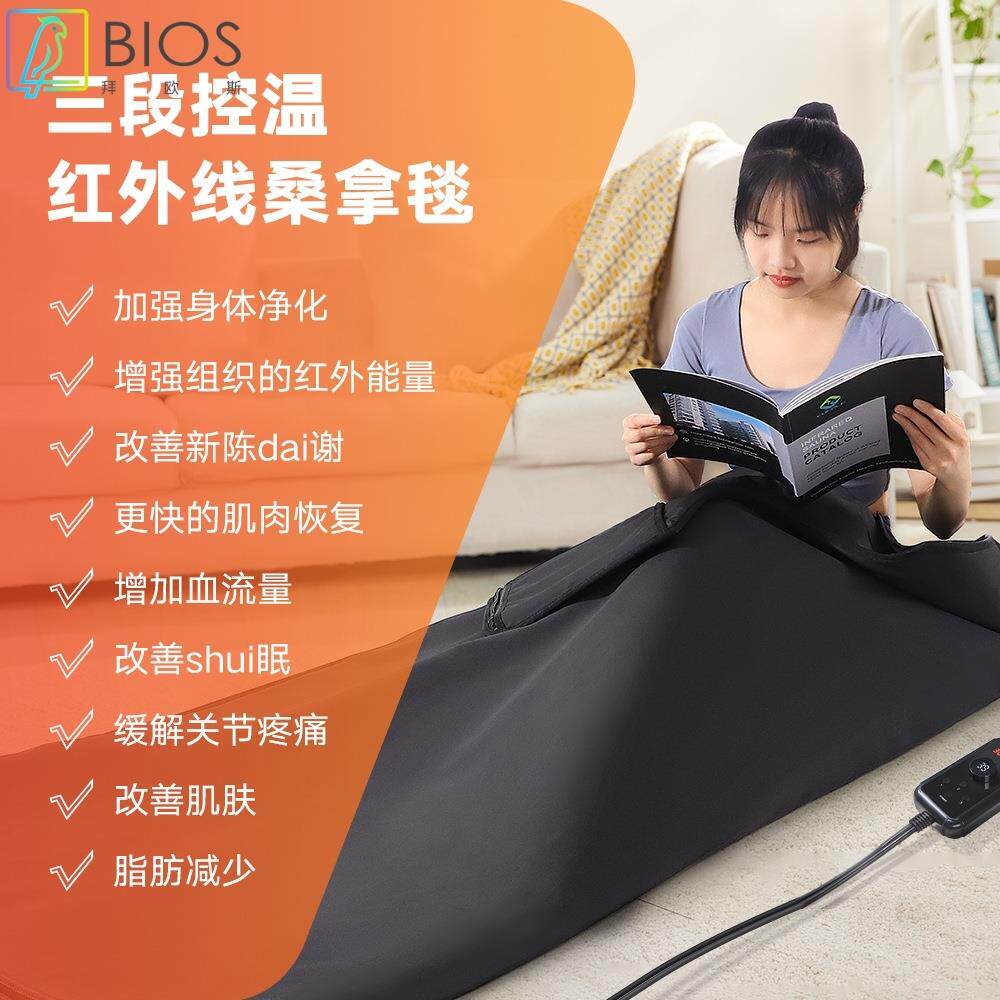 跨境爆品汗蒸毯排酸排汗桑拿毯家用三段式发热PU皮拉链款排酸毯