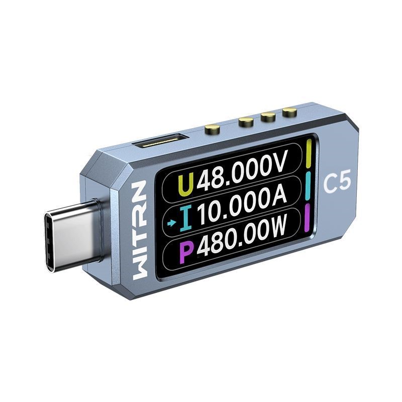 WITRN维简C5检测仪USB电压电流表测试PD3.1诱骗EPR老化激活48V