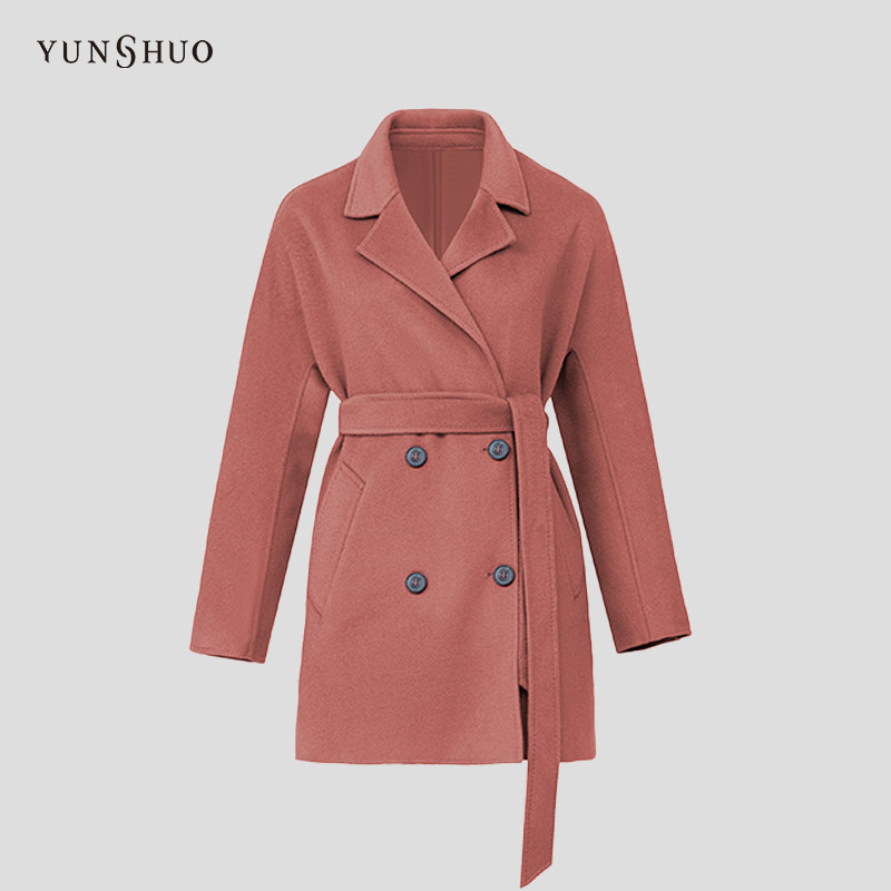 YUNSHUO 秋冬季新款毛呢外套女通勤时尚宽松显瘦呢子风衣 496099,女装/女士精品,毛呢外套,淘宝优惠券,粉丝福利购,淘宝优惠卷