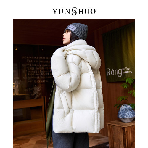 2025新款时尚立领中长款羽绒服