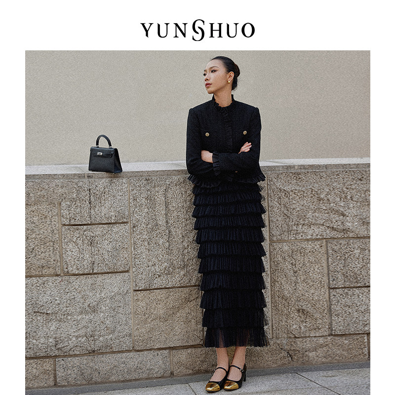 YUNSHUO允硕显瘦外套荷叶边图片