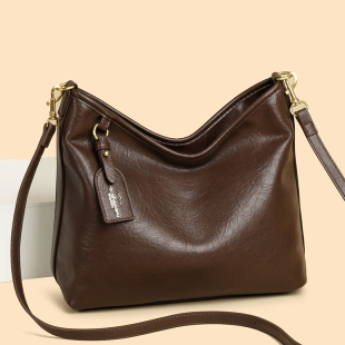 百搭单肩斜挎包大容量托特包手提包 时尚 品牌正品 真皮女包2025新款