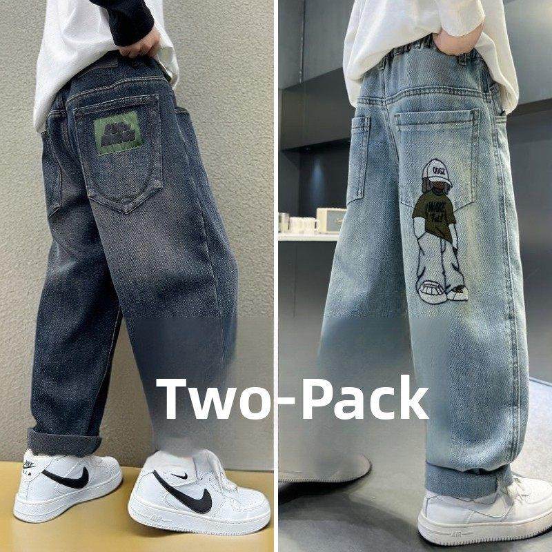 童装牛仔裤2025春秋季新款男式休闲裤中、大号童装宽松直筒裤卡通,童装/婴儿装/亲子装,儿童牛仔裤,淘宝优惠券,粉丝福利购,淘宝优惠卷