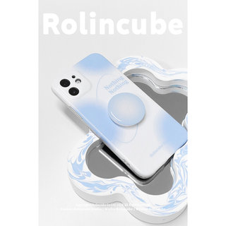 Rolincube原创苹果14promax手机壳ins风iphone15渐变15promax新款14/15pro简约13艺术13promax全包保护套支架