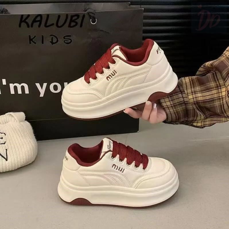 开学季厚底运动休闲鞋女款爆款舒适百搭软底小白鞋增高板鞋不累脚