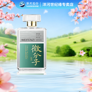 洋河微分子浓香型 33.8° 100ml单瓶装 光瓶酒 绵柔酒厂旗舰小酒