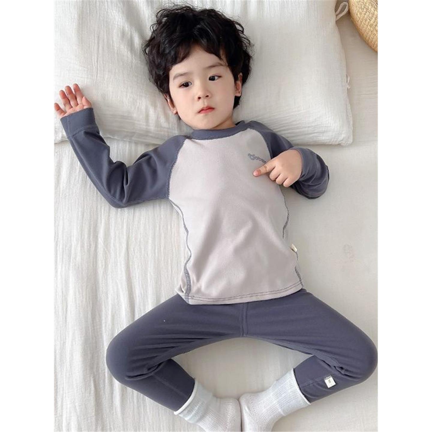 儿童德绒保暖内衣套装男童秋衣秋裤男宝宝睡衣男孩线衣线裤保暖衣