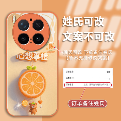 百家姓心想事橙手机壳